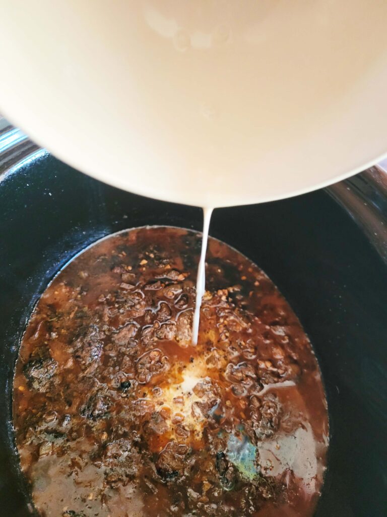 ADDING CORNSTART SLURRY