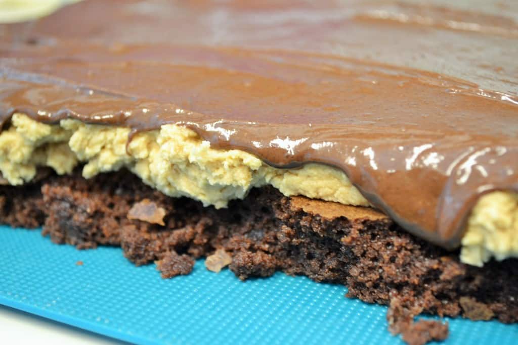 Chocolate Peanut Butter Layer Brownies