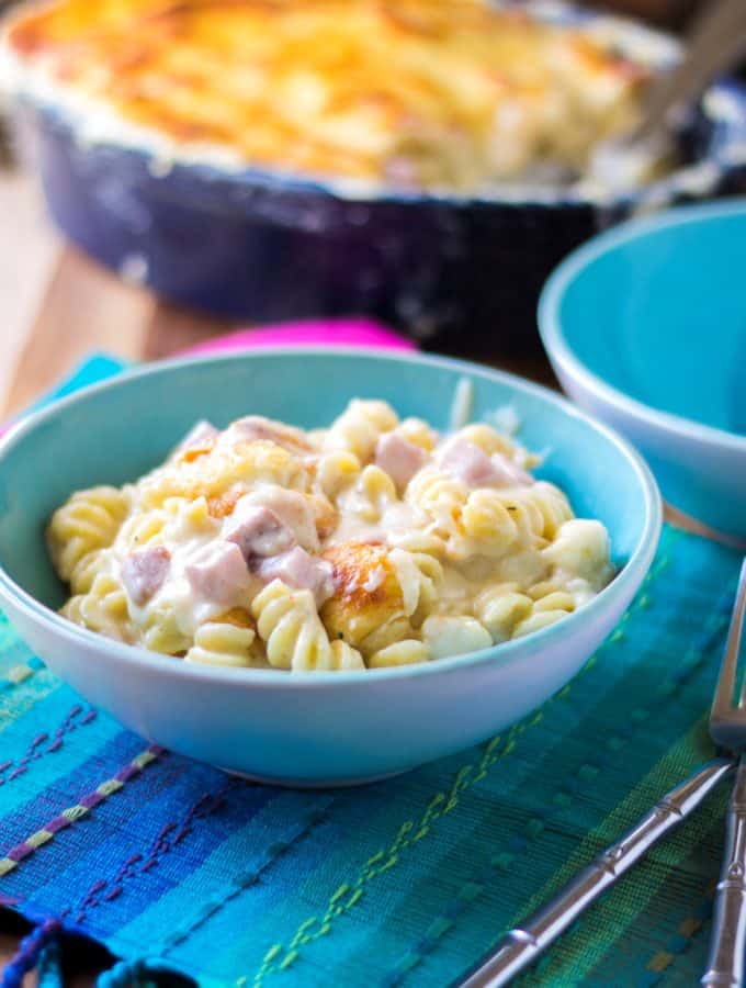 Baked Macaroni and Cheese with Ham 