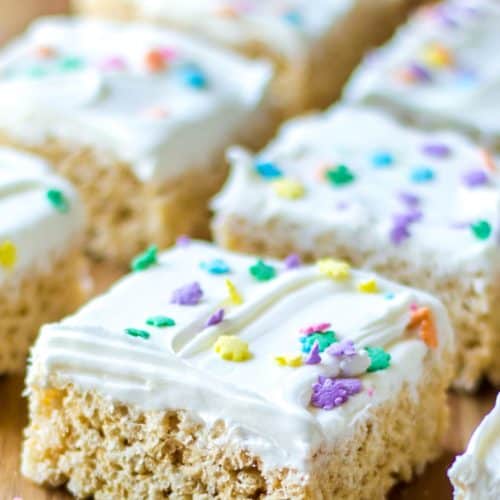 Frosted Rice Krispie Treats A Wicked Whisk