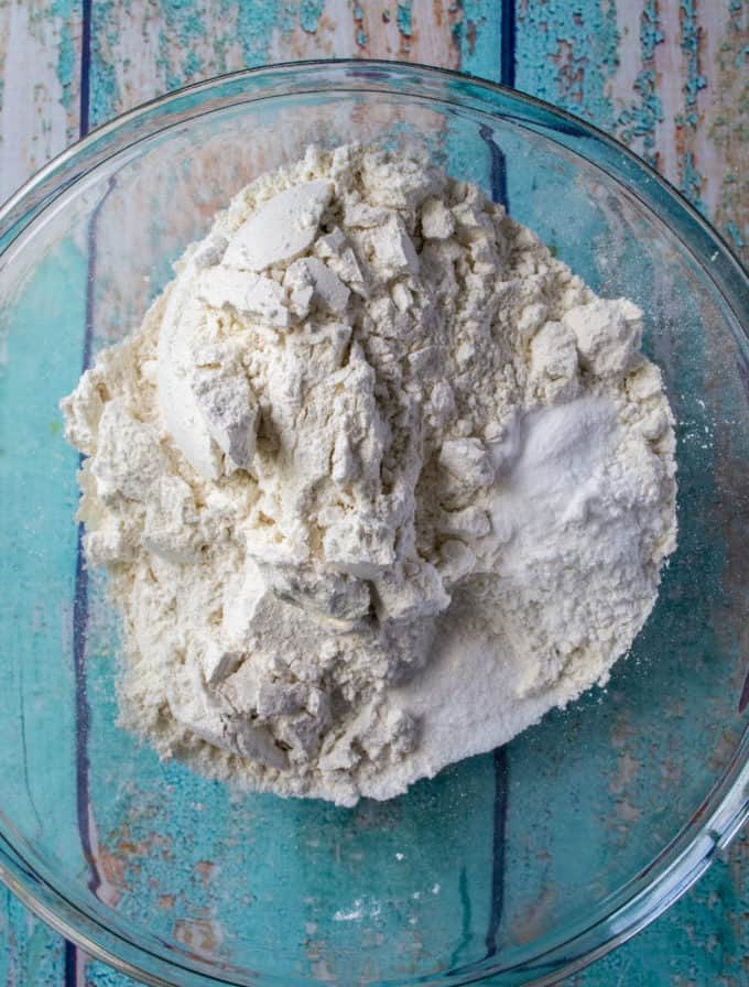baking dry ingredients in a bowl