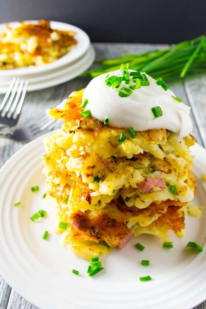Ham and Cheese Potato Pancakes - Pack Momma