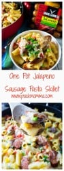 Bring dinner to life with this bold, flavorful One Pot Jalapeno Sausage Pasta Skillet meal thanks to Jack Link's Wild Side Sausage. Done in 30 minutes and only one pot to clean!! #WildSideOfFlavor #collectivebias