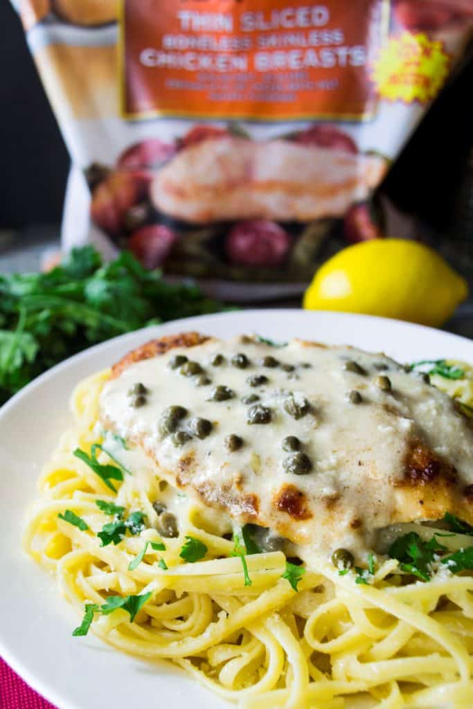 Easy 30 Minute Chicken Piccata | Easy 30 Minute Chicken Piccata is the perfect chicken dinner to spoil your family with on busy weeknights. Quick, delicious and on the table in 30 minutes! | Pack Momma | https://www.awickedwhisk.com