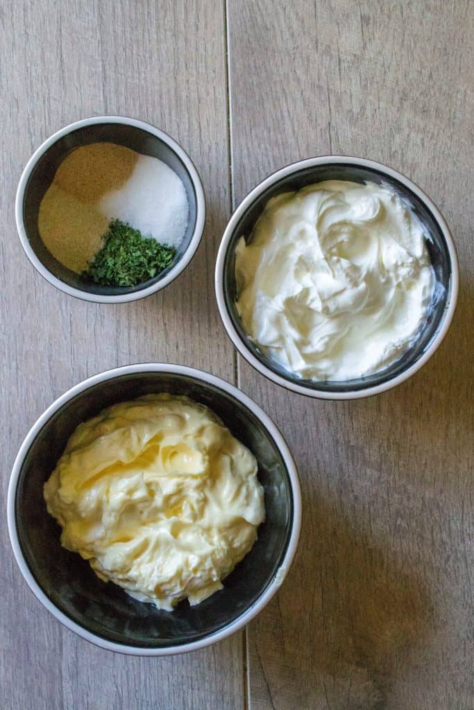 Homemade Ranch Veggie Dip ingredients