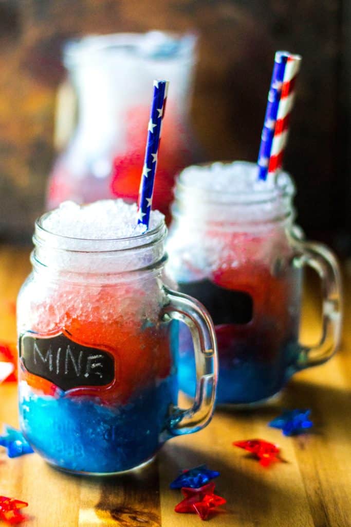 July 4th Red White and Blue Frozen Bomb Pop Cocktail 