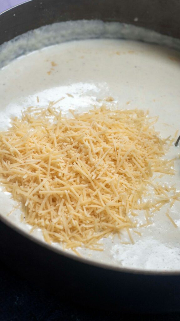 parmesan cheese in a roux
