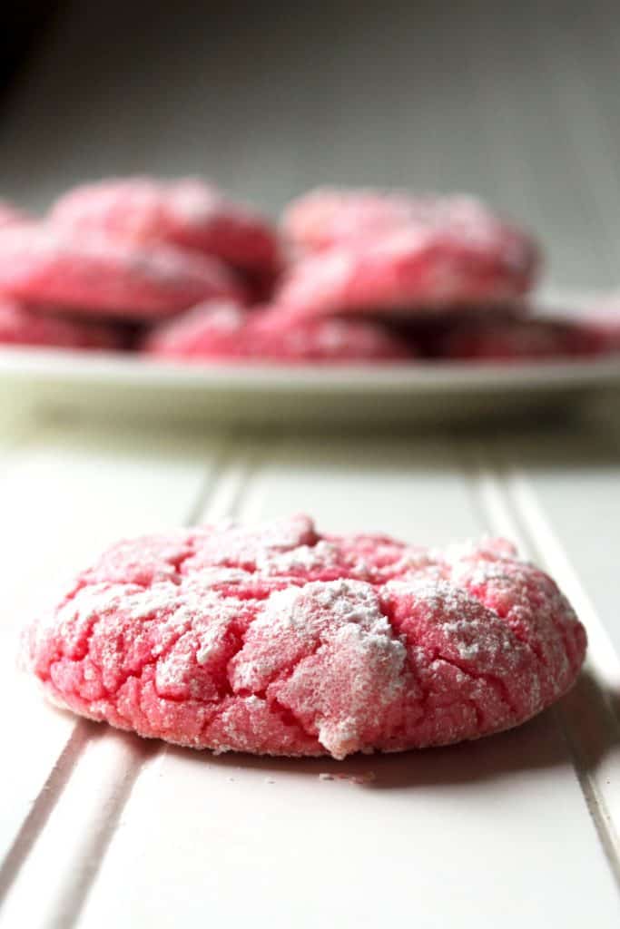Strawberry Cake Mix Cookies single