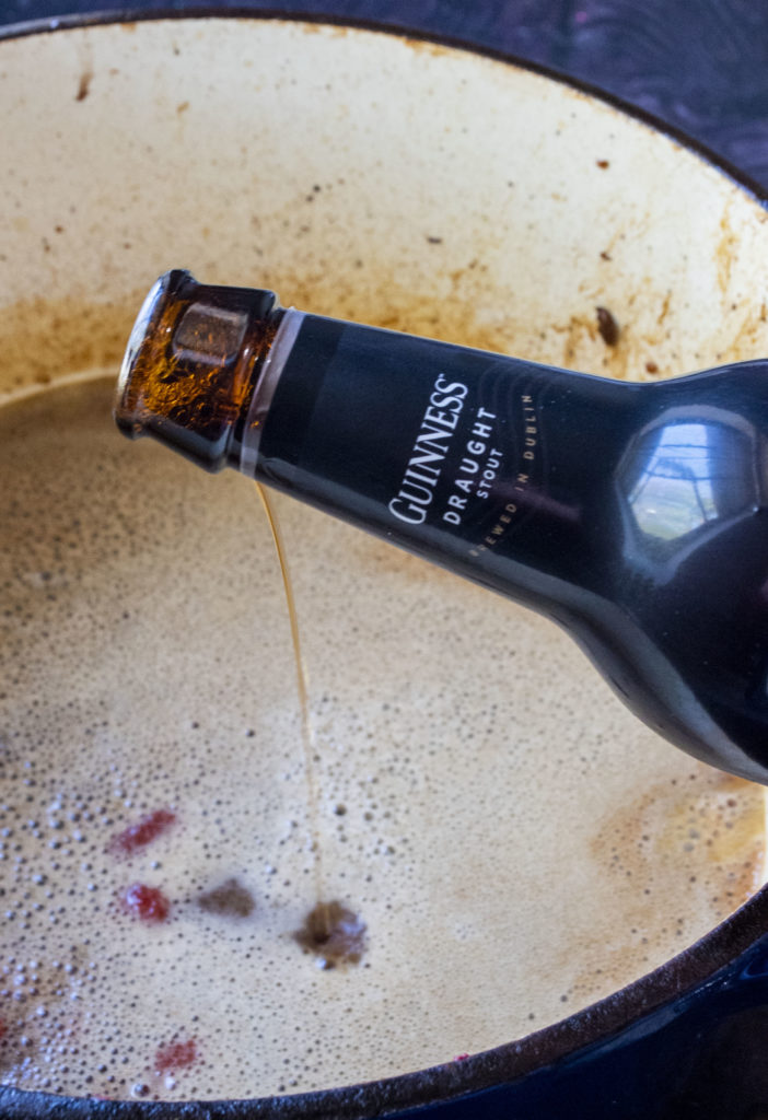 adding Guinness to beef stew