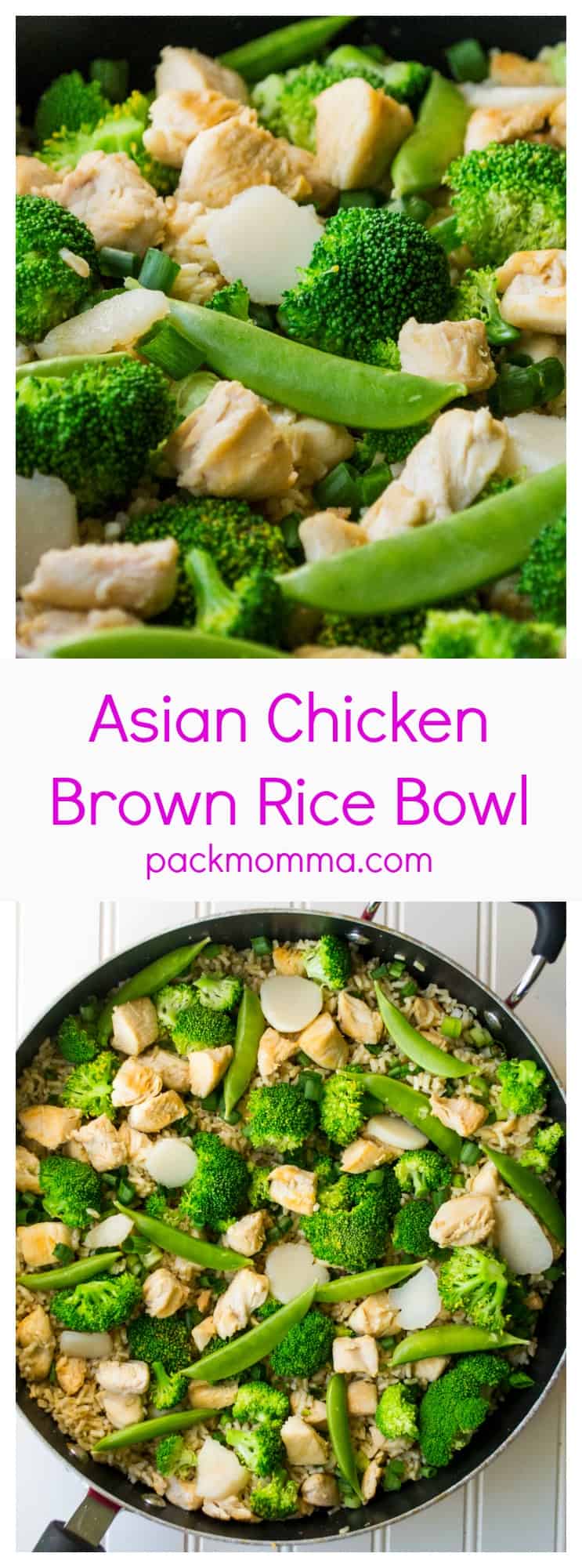 Asian Chicken Brown Rice Bowl | A Wicked Whisk