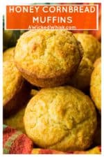 Honey Cornbread Muffins are super easy and super fast to make.  Tender, sweet corn muffins  made with a touch of honey, these Honey Cornbread Muffins are the perfect complement to any of your favorite meals. #honeycornbread #honeycornbreadmuffins #cornbread #cornbreadmuffins #sweetcornbread #cornbreadmuffinsrecipe #cornbreadmuffinseasy #mexicanfood #mexicancornbread #moistcornbread