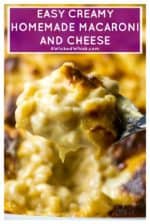 This Easy Homemade Macaroni and Cheese recipe is the only mac and cheese recipe you will ever need. Rich, decadent and super creamy, this Easy Homemade Macaroni and Cheese the perfect comfort food dish! | A Wicked Whisk | https://www.awickedwhisk.com #easyhomemademacaroniandcheese #bakedmacncheese #easymacaroniandcheese #creamymacaroniandcheese #cheesypasta