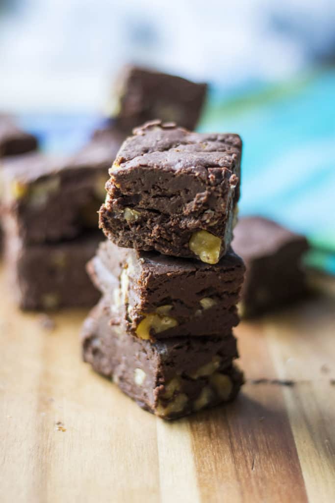 Chocolate Walnut Fudge | Chocolate Walnut Fudge is a classic creamy dessert indulgence that every one loves and appreciates. Ultra smooth, rich and extra chocolately! | Pack Momma | https://www.awickedwhisk.com