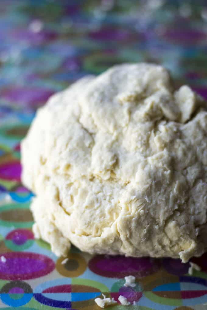 Homemade Potato and Cheese Pierogi dough ball in a ball