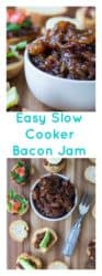 Bacon Jam is the perfect salty, sweet, savory condiment spread to add to appetizers, sandwiches and snacks alike. Made with coffee, bacon, brown sugar and maple syrup, this rich and amazing Bacon Jam recipe will change your life! | A Wicked Whisk | https://www.awickedwhisk.com #baconjam #bacon #gamedayfood #homemadejam #savory #baconappetizer #partyfood