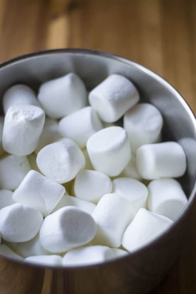 Lucky Charms Treats marshmallows in a pan