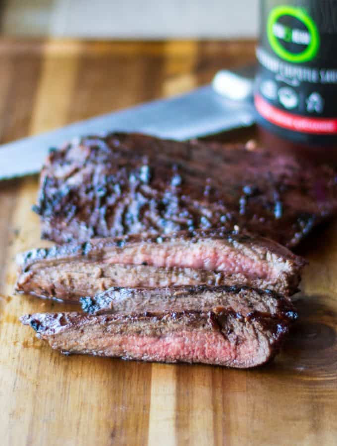 Grilled Flank Steak with Blackberry Chipotle Sauce