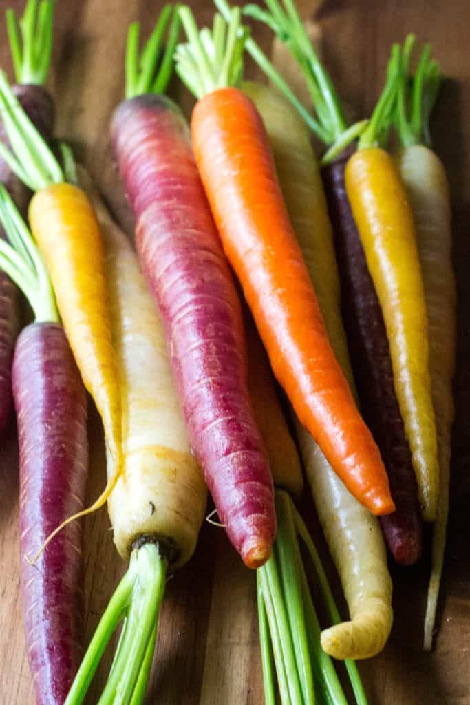 Roasted Honey Carrots - rainbow