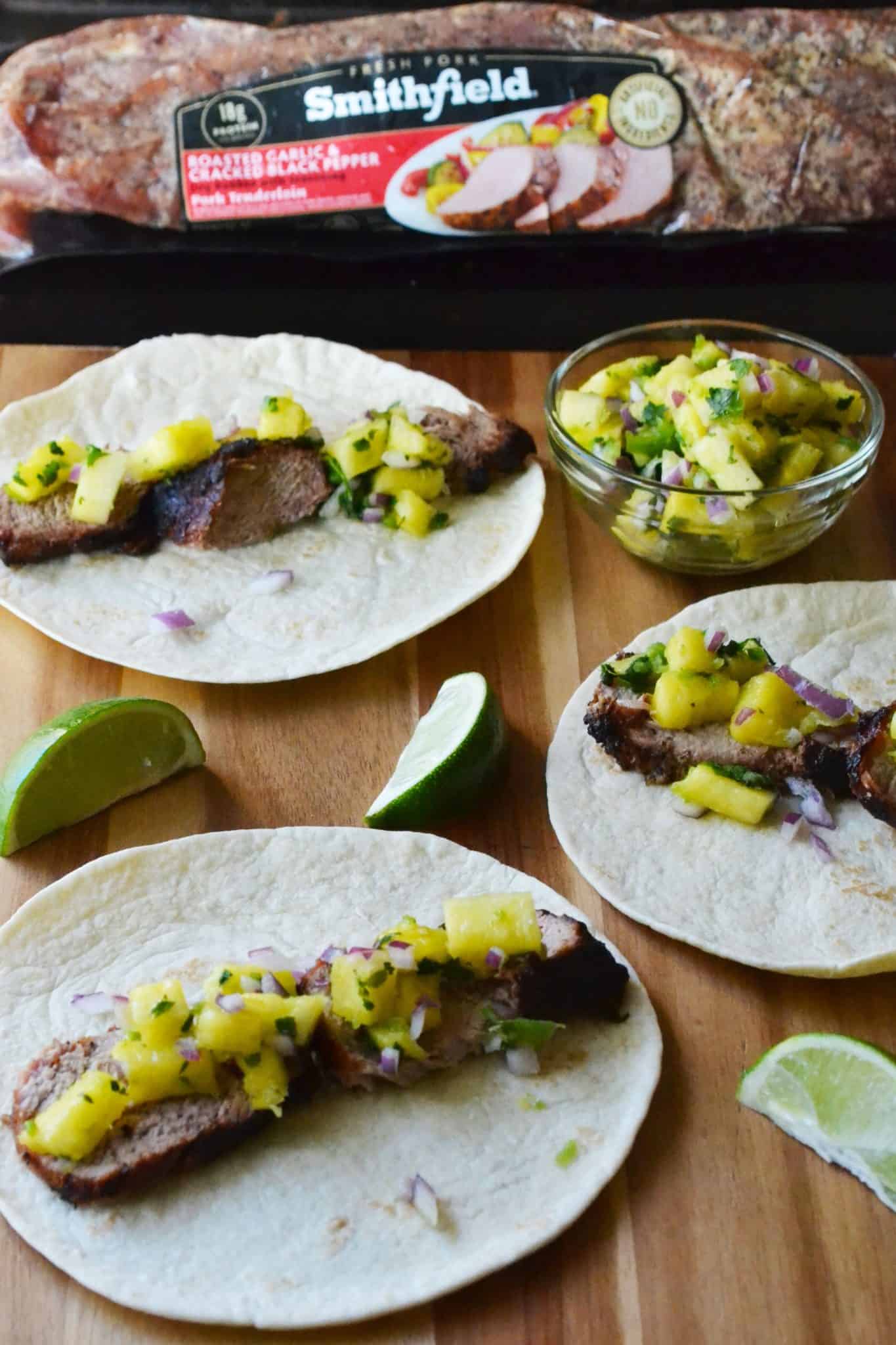Grilled Pork Tacos with Pineapple Salsa