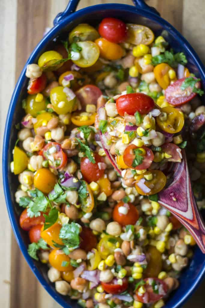 Easy Bean Salad in a bowl