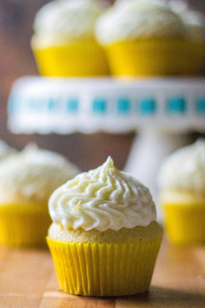 Homemade Lemon Cupcakes with Lemon Buttercream Frosting | A Wicked Whisk