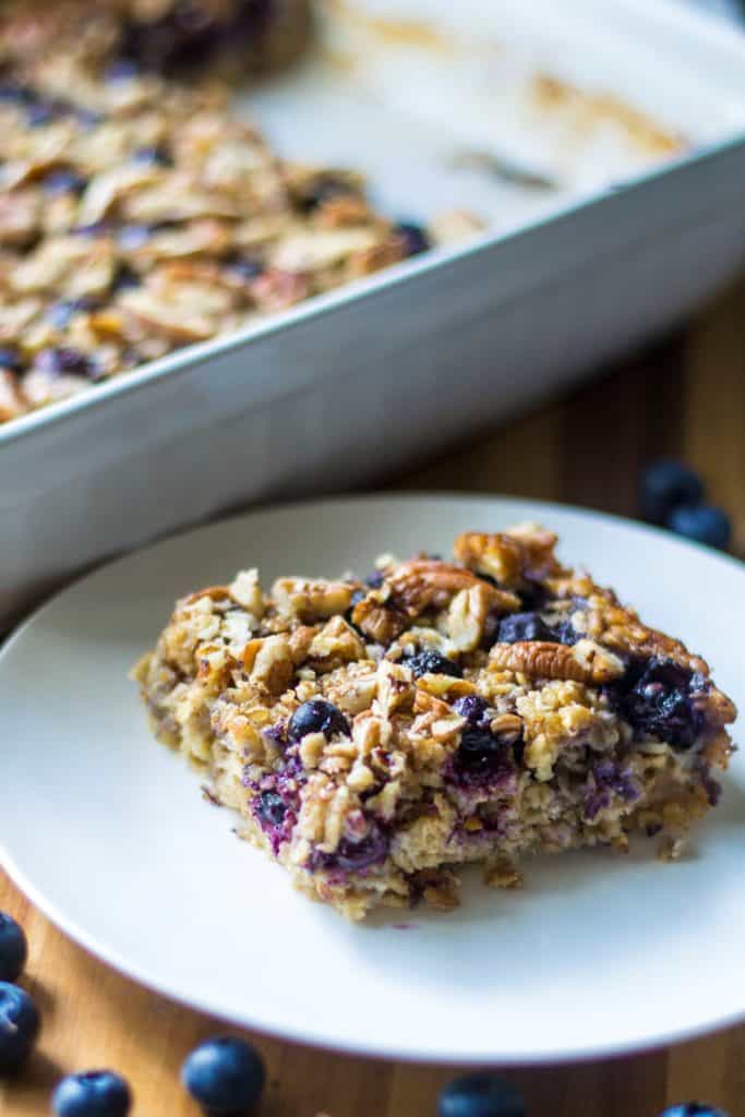 Blueberry Pecan Baked Oatmeal