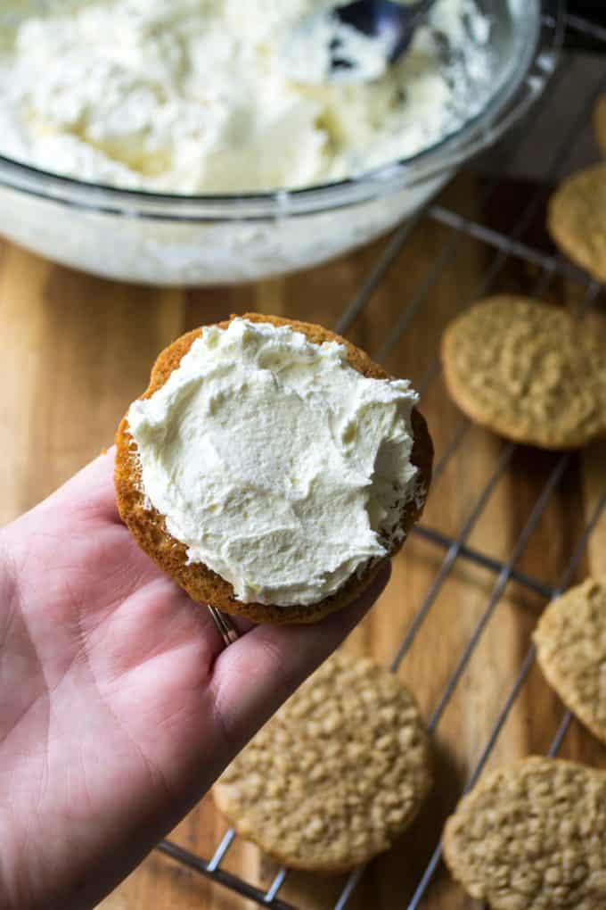 Oatmeal Cream Pies with double cream filling