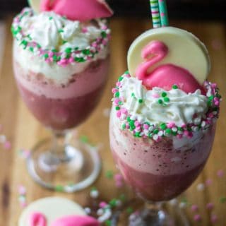 This Pink Velvet Frozen Hot Chocolate Recipe is easy, fast and the very best way to transform your Swiss Miss hot chocolate into a decadent frozen treat to help keep you cool this summer.