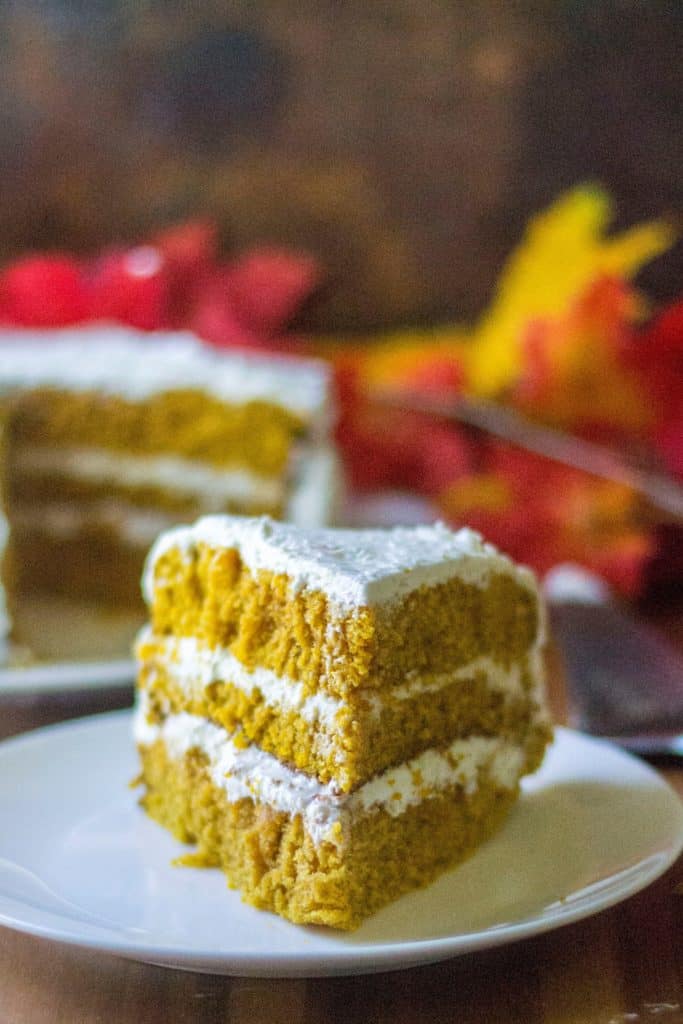 Pumpkin Spice Cake with Cream Cheese Frosting 