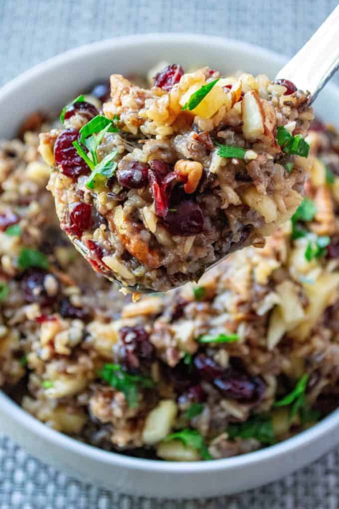Cranberry Rice Pilaf with Apples and Pecans