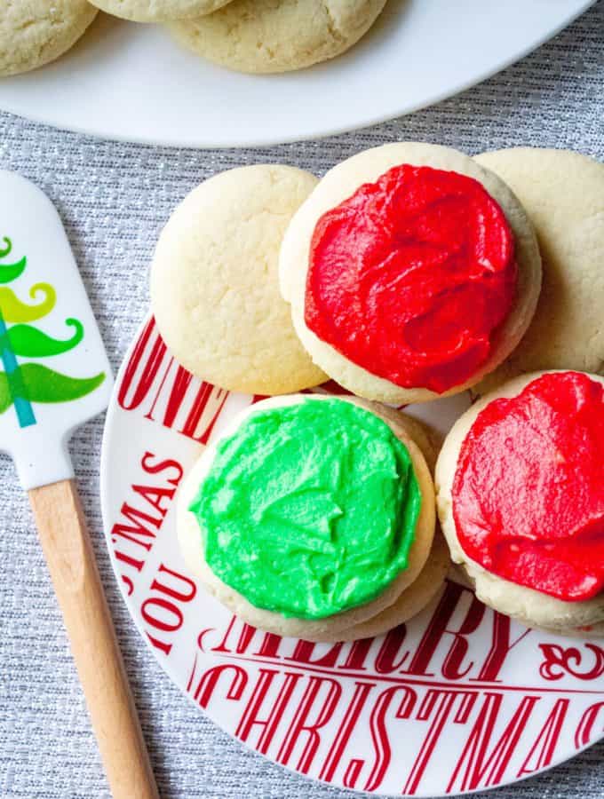 Copycat Lofthouse Sugar Cookies frosted