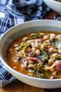 Slow Cooker Black Eyed Peas and Collard Greens