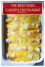 Easy Chicken Enchiladas is the BEST chicken enchiladas recipe ever! Made with homemade enchilada sauce, this Easy Chicken Enchiladas recipe it packed with delicious Mexican flavor, tender chunks of chicken and tons of melty cheese! #enchiladas #easyenchiladarecipe #easychickenenchiladas #easymexicanenchiladasrecipe #mexicanenchiladas #eachenchiladas #chickenenchiladas #easymexicanrecipe #mexicanfood #homemadeenchiladasauce
