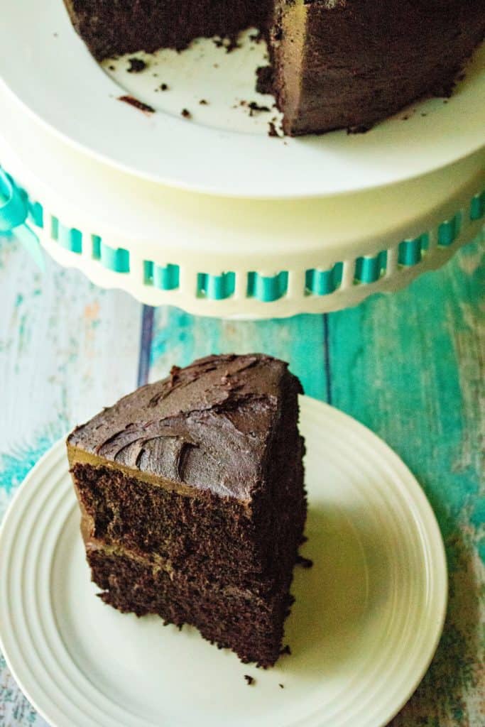 Best Homemade Chocolate Cake piece