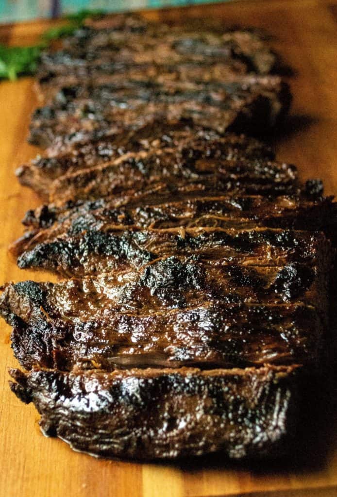 Soy Marinated Broiled Flank Steak 