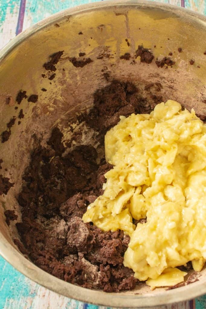 Triple Chocolate Banana Bread batter