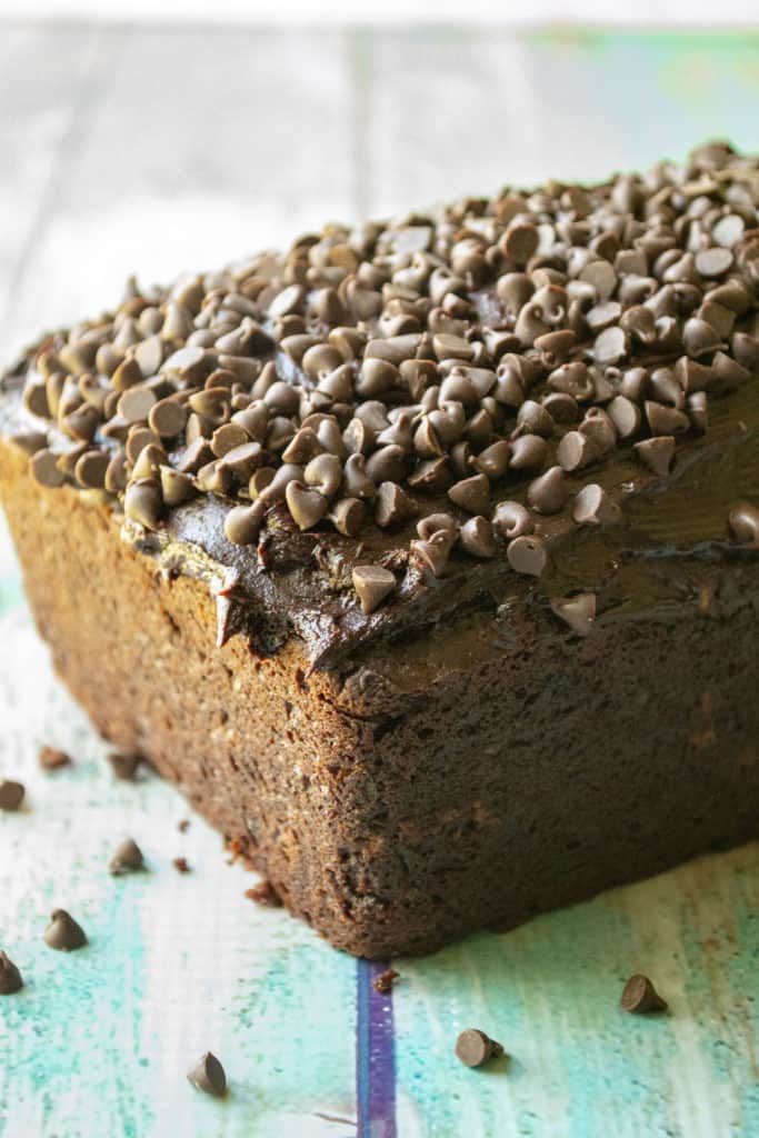 Triple Chocolate Banana Bread loaf
