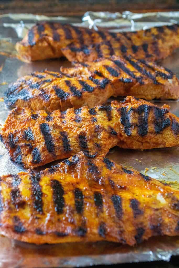 Chili Lime Chicken Tacos oven grilled chicken