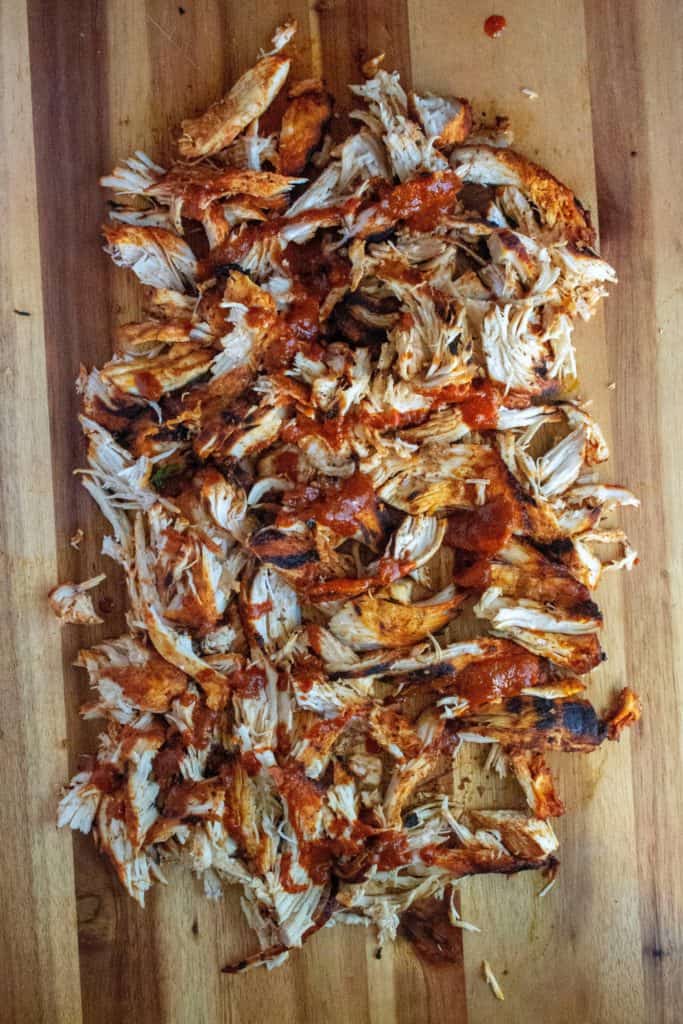 Chili Lime Chicken Tacos shredded chicken