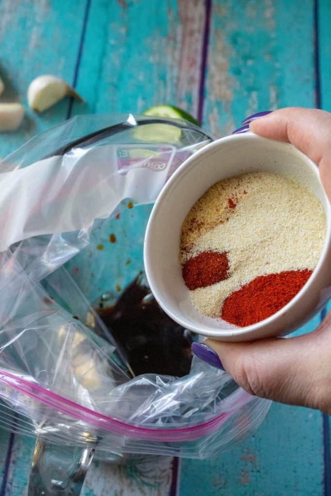 Chili Lime Chicken Tacos marinade spices