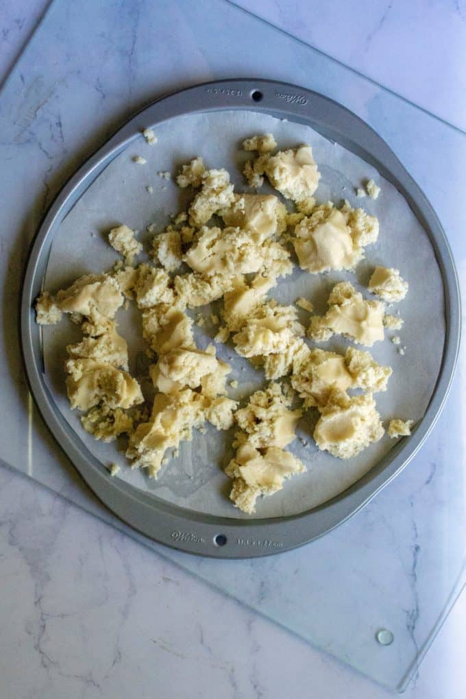 Red White and Blue Fruit Pizza sugar cookie crust