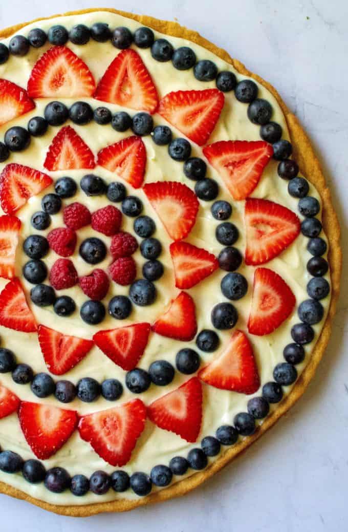 Fourth of July Fruit Pizza
