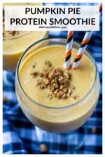 This Pumpkin Pie Smoothie is a creamy pumpkin smoothie made with Greek yogurt, milk, pumpkin puree and your favorite fall flavors. The perfect pumpkin protein smoothie to start your day! | A Wicked Whisk #pumpkinpiesmoothie #pumpkinpiesmoothiehealthy #pumpkinpiesmoothiehealthy #easypumpkinpiesmoothie #pumpkinpiesmoothieprotein #pumpkinpiesmoothiegreekyogurt #pumpkinpiesmoothiehealthybreakfastrecipes #pumpkinsmoothie #pumpkinsmoothieprotein #pumpkinsmoothiehealthy