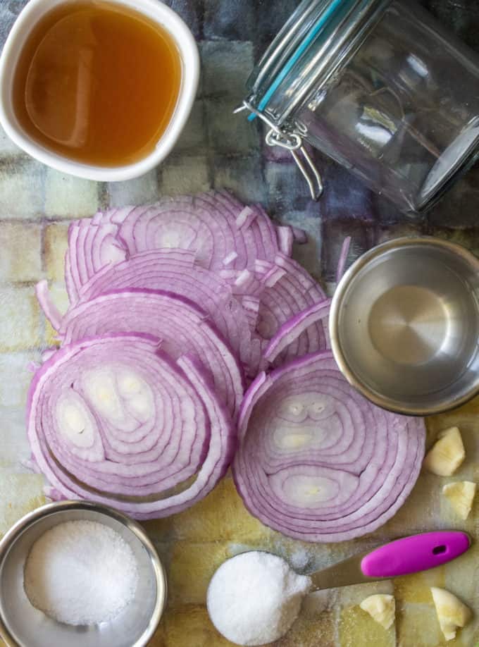 ingredients for pickled onions