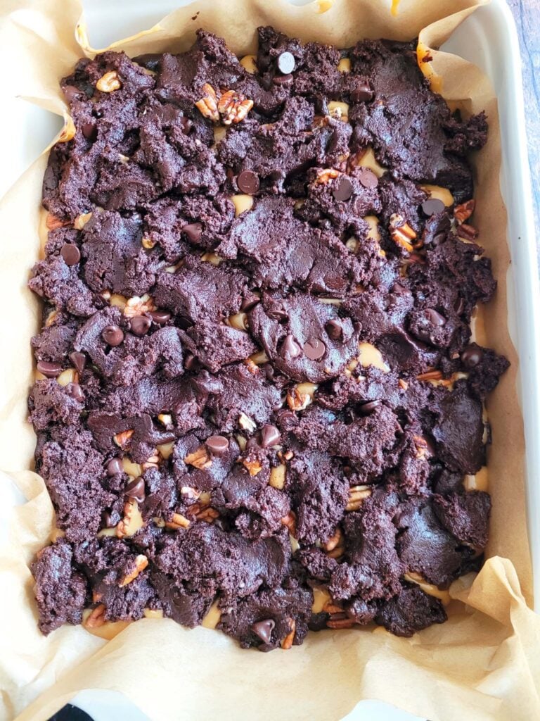 home made brownies in a pan