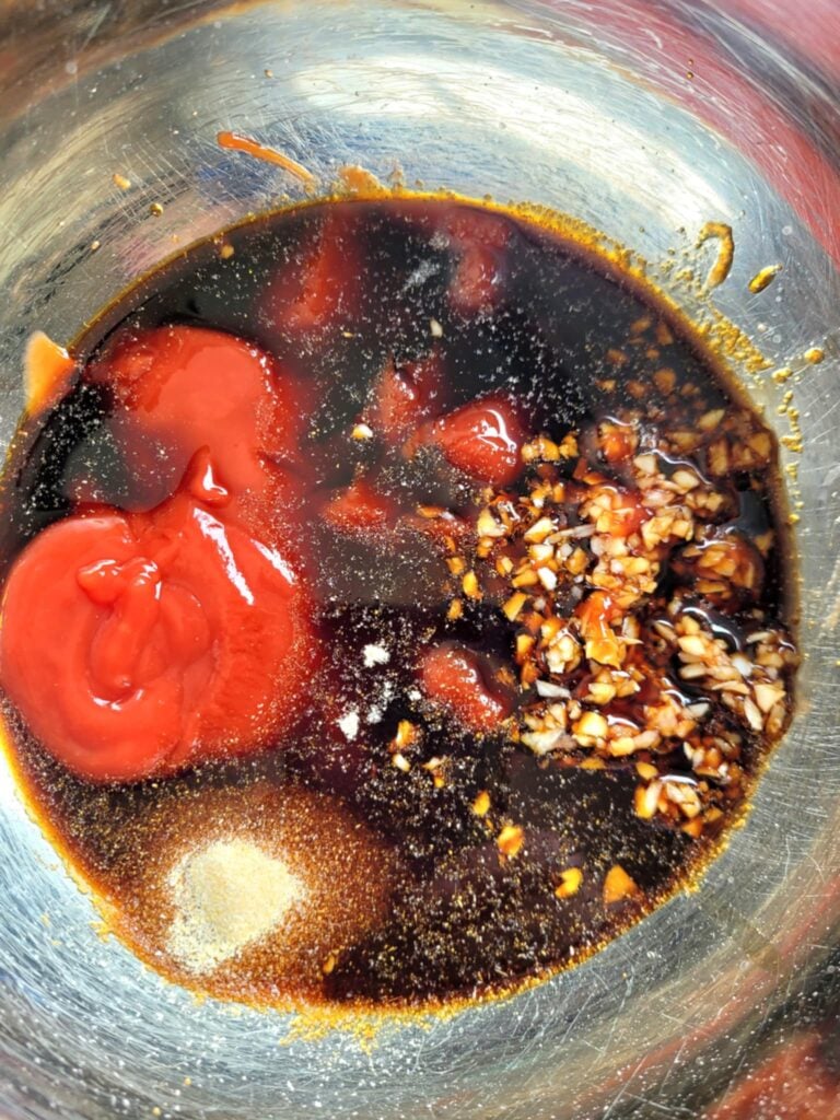 asian sauce ingredients in a bowl