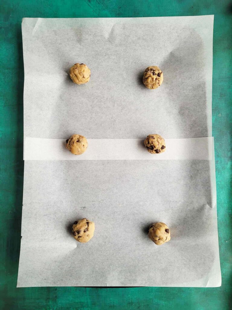 large cookies on a baking sheet