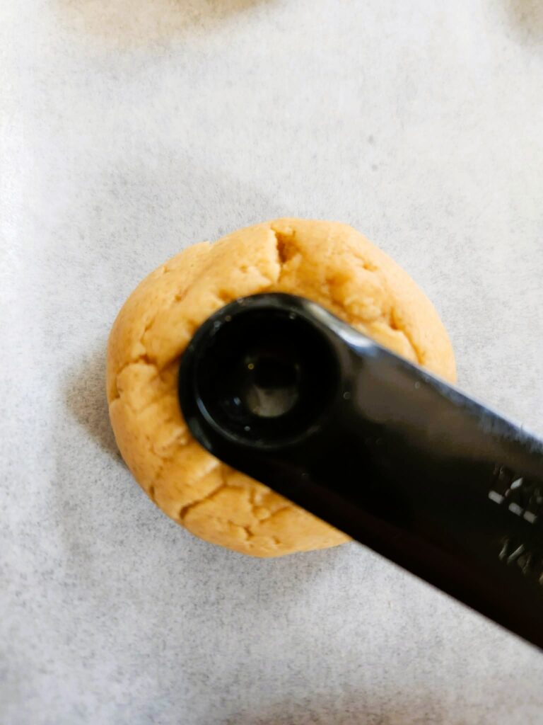 making the indents with a 1/4 teaspoon